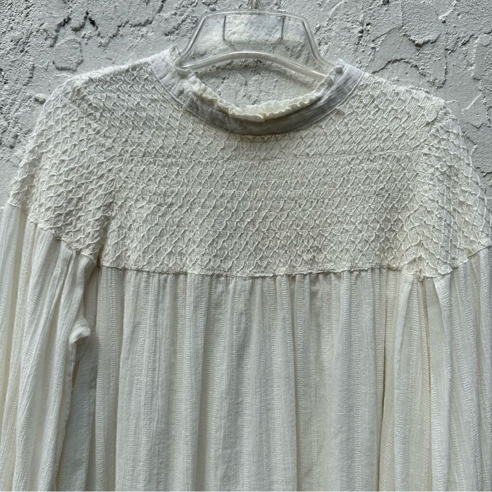 FREE PEOPLE Obi Mila Smocked Tunic Blouse Size Medium - Picture 12 of 12
